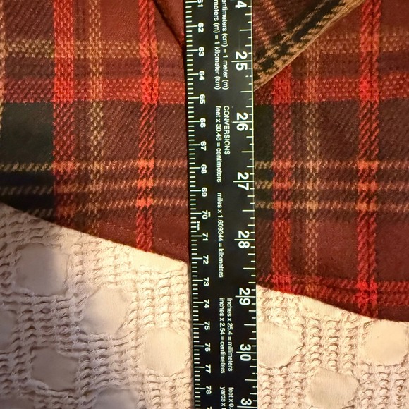 New Jachs NY Mens Red Plaid Flannel Shirt Long Sleeve Button Up Sz XL Cabincore - Picture 5 of 6